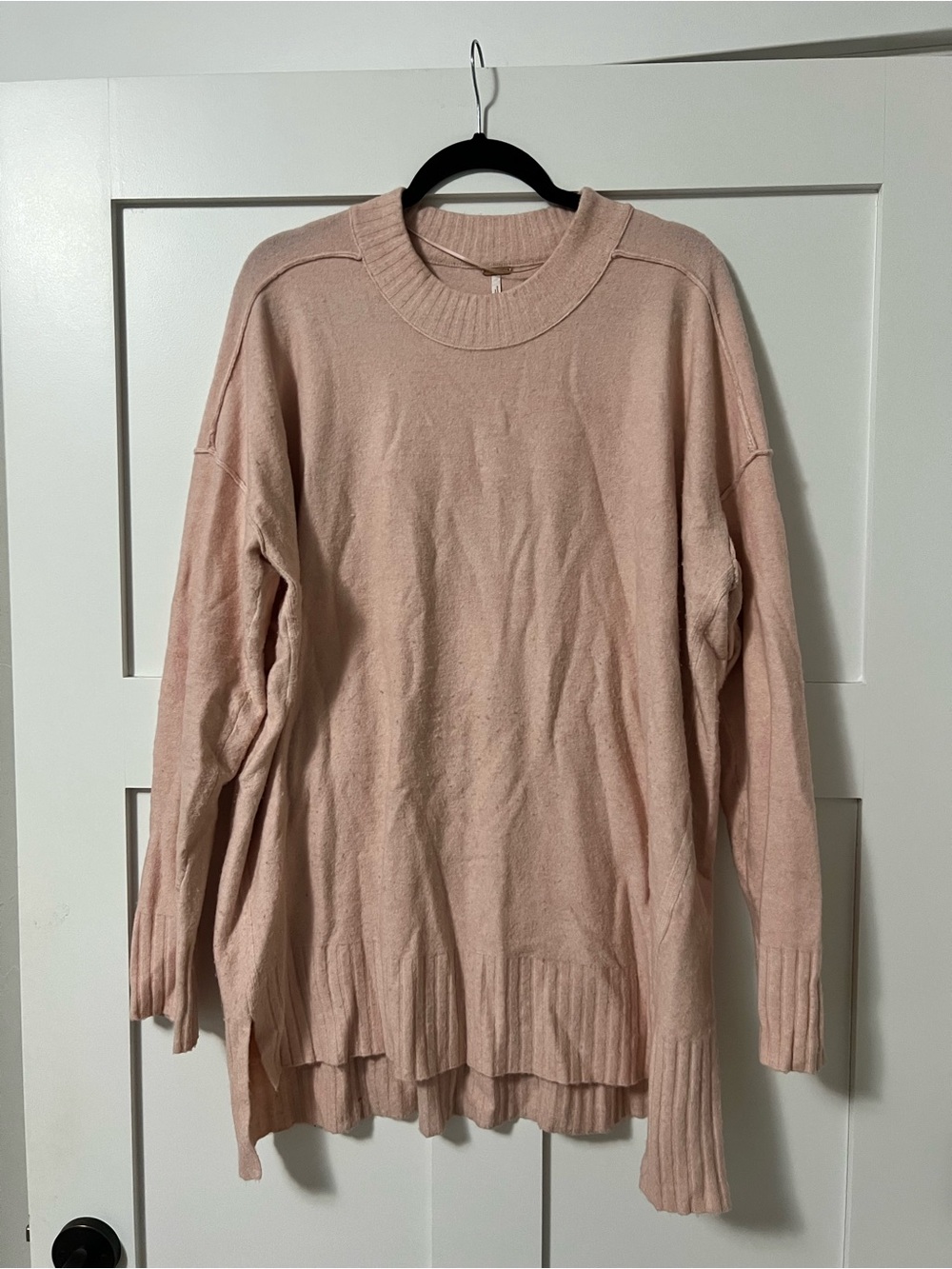 Free People Light Pink Pheobe Crewneck Sweater